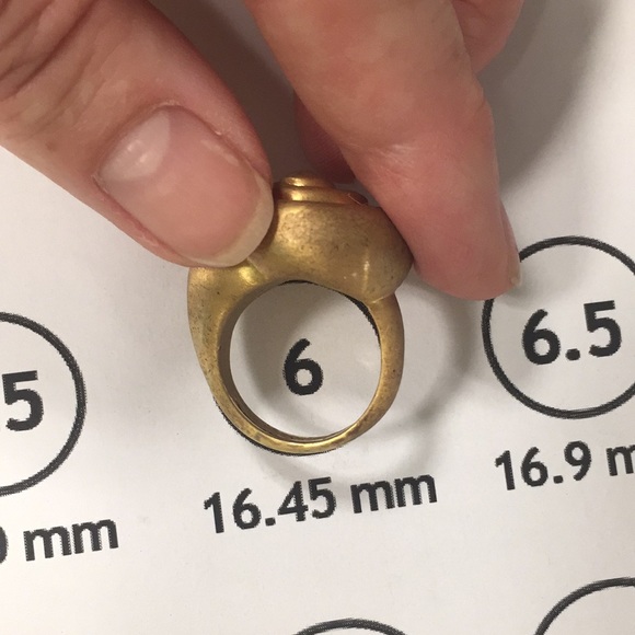 KATE SPADE sz 6 gold-finish “under the sea” ring - Picture 8 of 8